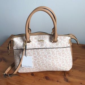 Calvin Klein Monogram CK Tan Purse